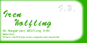 iren wolfling business card